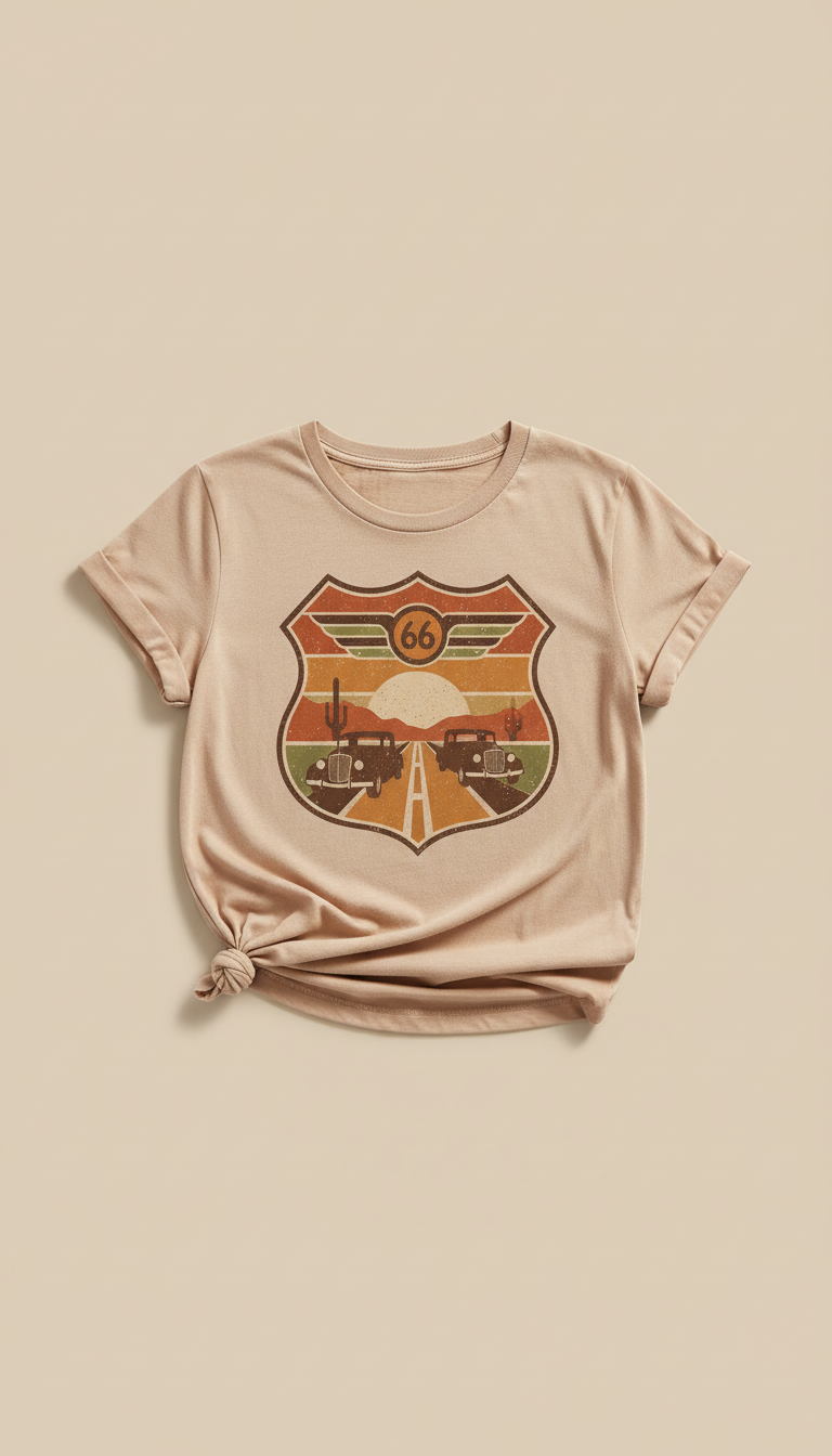 Route 66 Soft-Touch Cotton Tee